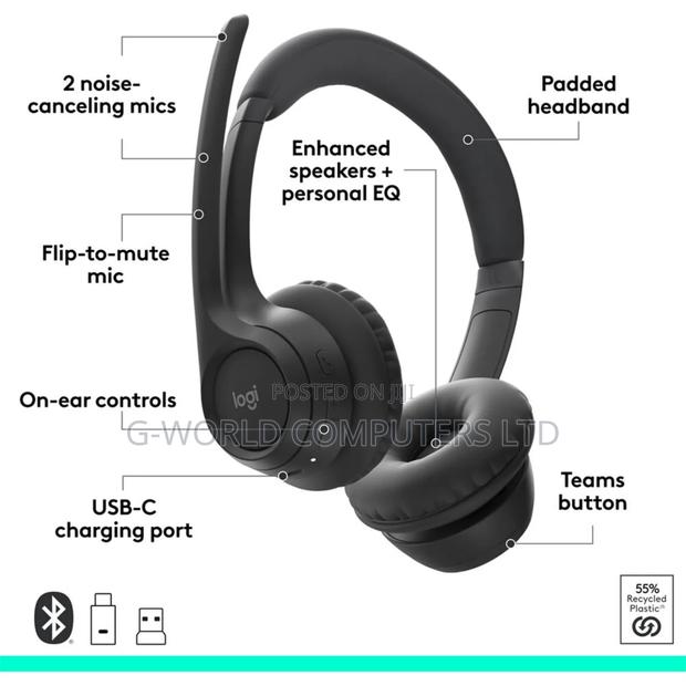 Logitech Zone 305 Wireless Headset for Business (Microsoft Teams)