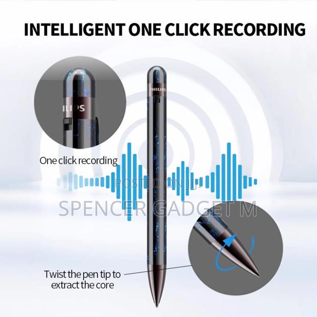 Philips Pen Voice Recorder 16gb Bluetooth Recording Vtr5900 Pro