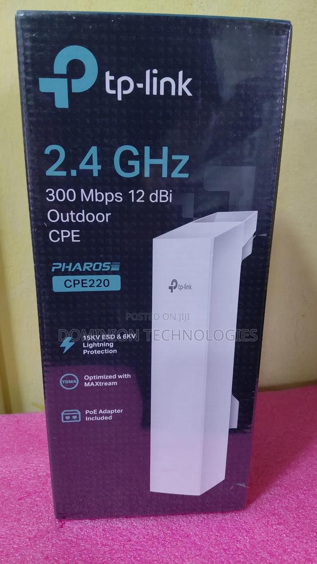 Tp-Link Cpe220 2.4 GHZ 300 MBPS 12 Dbi Outdoor Cpe Pharose Cpe220