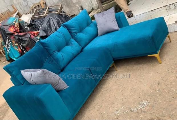 3 in 1 L-Shape Sofa. Red 2 Pillow.