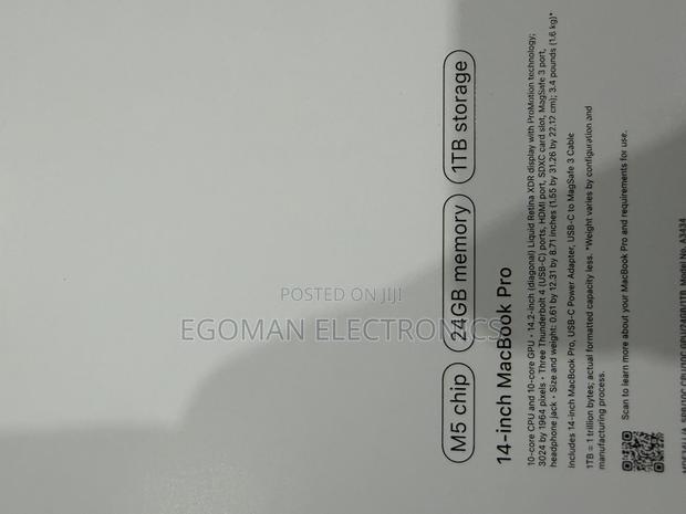 New Laptop Apple Macbook Pro 2025 M5 14-Inch 24GB Apple M5 SSD 1T