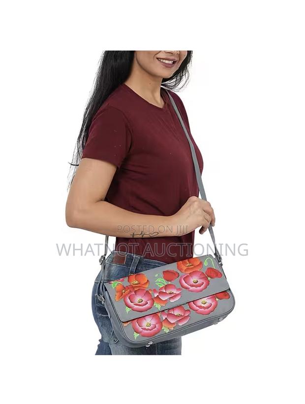 Sukriti Hand-Painted Leather Floral Crossbody Bag photo 2