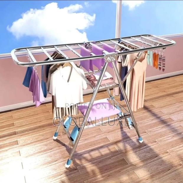 Durable Metal Foldable Clothes Drying Rack photo 2