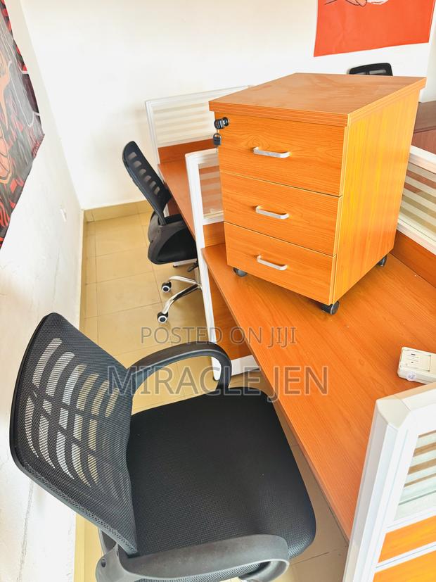 Work Station 2 in 1 With Office Chairs and Drawers