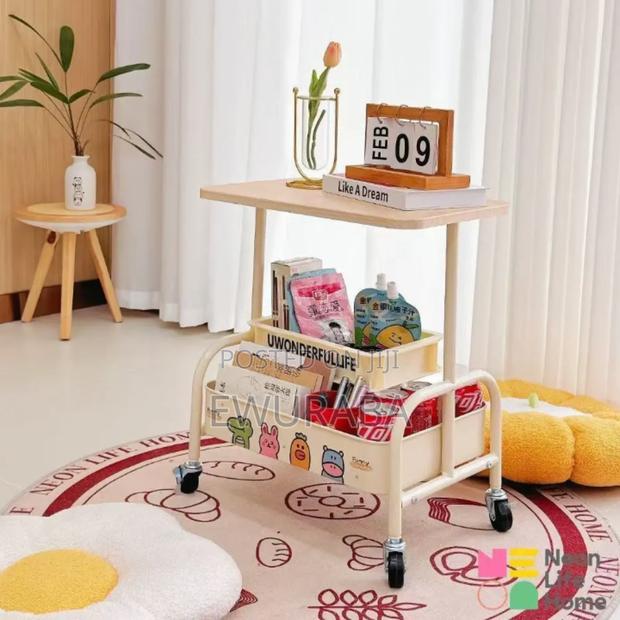 Side Coffee Table With Basket Holder photo 2