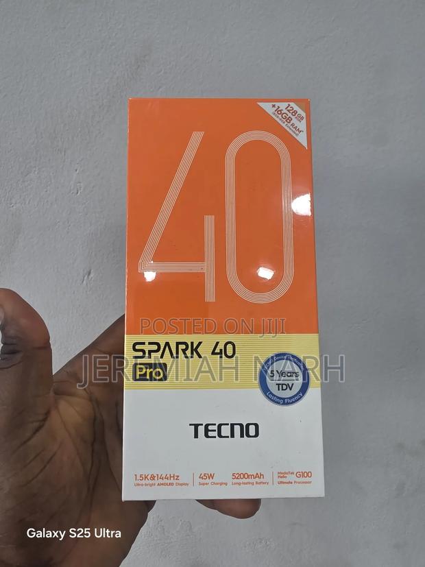 New Tecno Spark 40 Pro 128 GB Black
