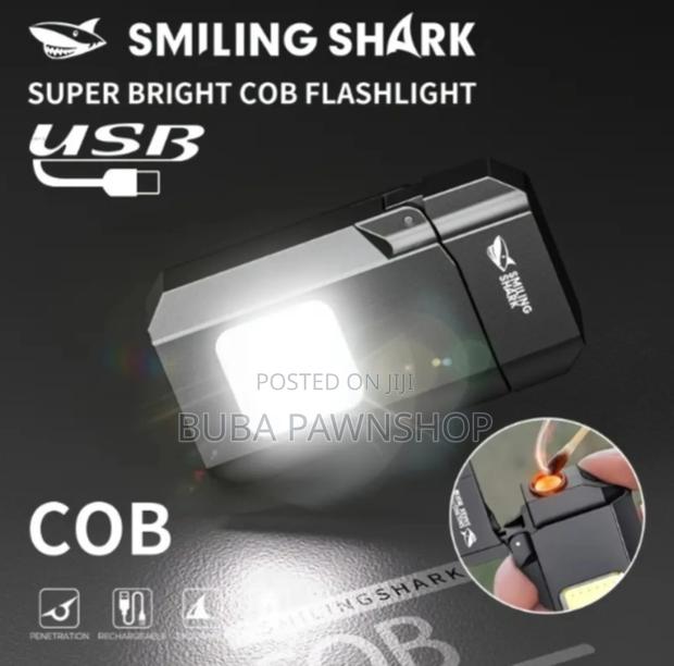 Smiling Shark Tip137 Mini Flashlight, Cob Keychain , Lighter photo 2