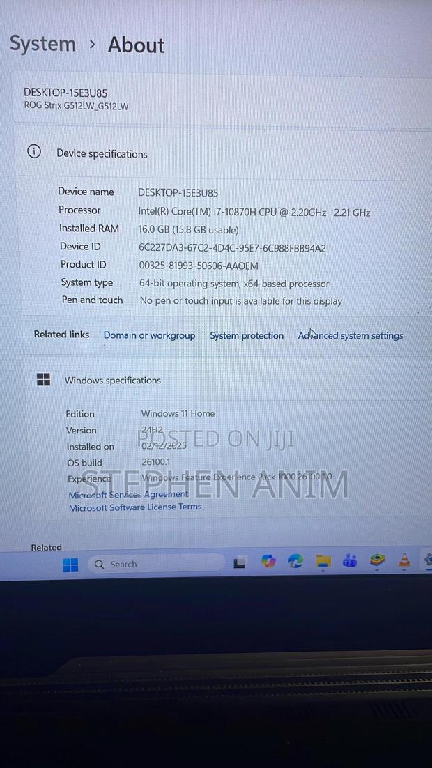 Laptop Asus ROG Strix G15 G512 16GB Intel Core I7 SSD 1T photo 3