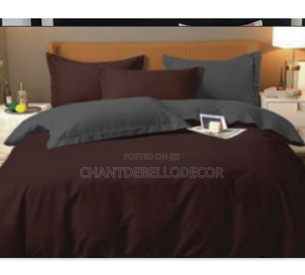 7-piece King Size Removable Brown And Grey Duvet Set