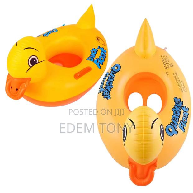 Yellow Inflatable Duck Swimming Ring, Seat, For Children photo 3