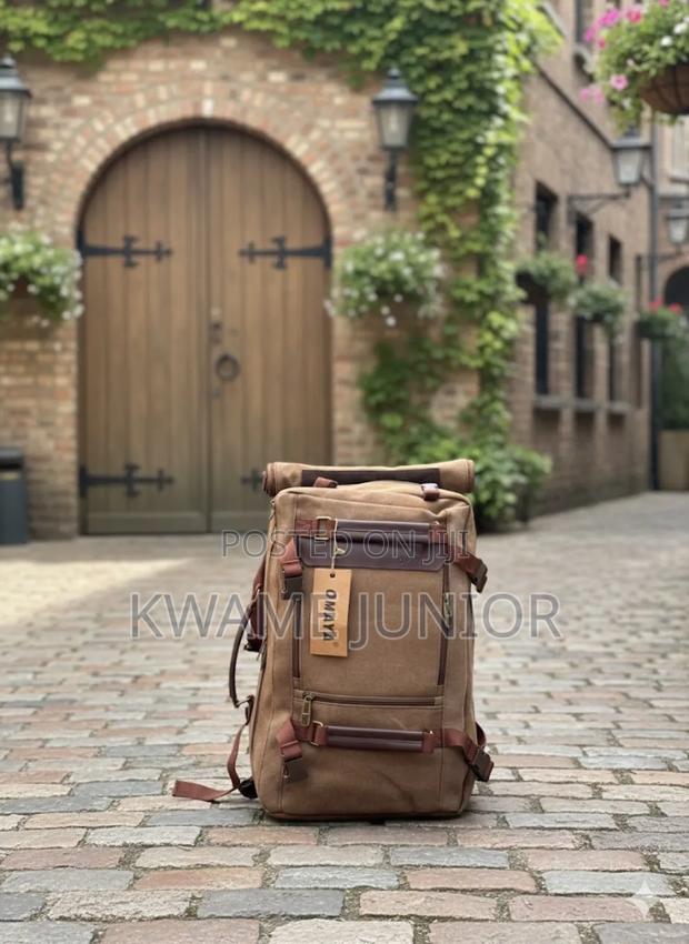 Omaya Khaki Multi Fashionable Mini Traveling Backpack and Side Handle photo 2
