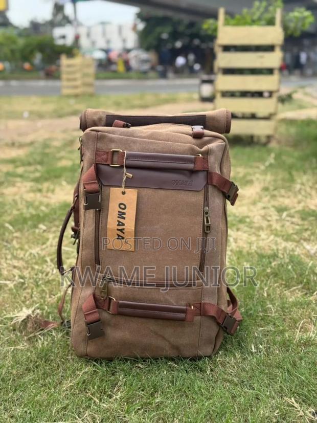 Omaya Khaki Multi Fashionable Mini Traveling Backpack and Side Handle photo 5