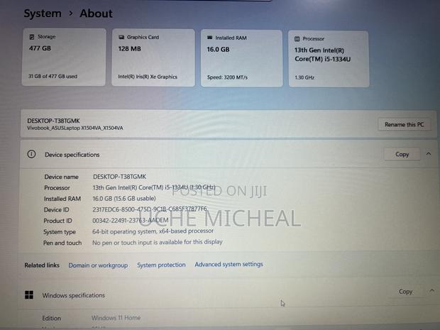 Laptop Asus VivoBook 15 X505BA 16GB Intel Core I5 SSD 512GB photo 4