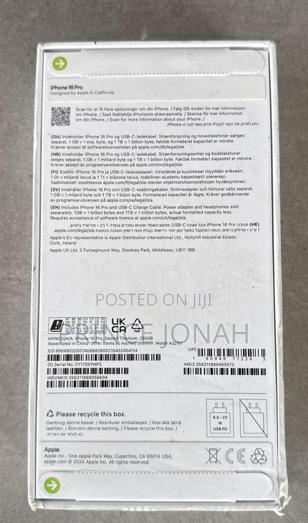 New Apple iPhone 16 Pro 256 GB Silver photo 2
