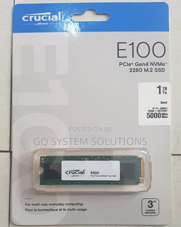 Crucial E100 Pcle Gen4 Nvme 2280 M.2 SSD 1tb