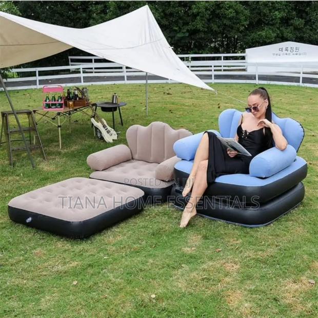 2-in-1 Inflatable Sofa Cum Bed for Home Outdoor Use