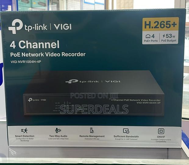 Tp-link Vigi 4 Channel Poe+ Network Video Recorder Nvr