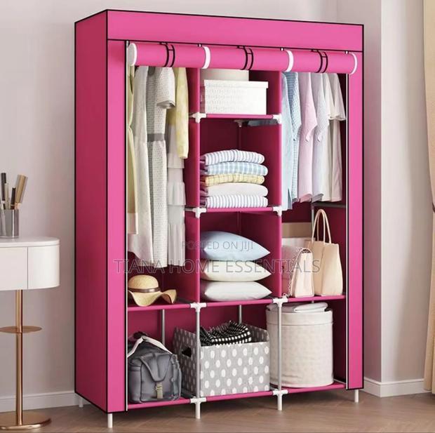 Multi-purpose 3-in-1 Wardrobe With Hanging, Shelves Storage