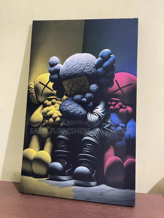 Kaws "Hypebeast" Artwork Featuring Several Companion Canvas Wall Frame photo 2