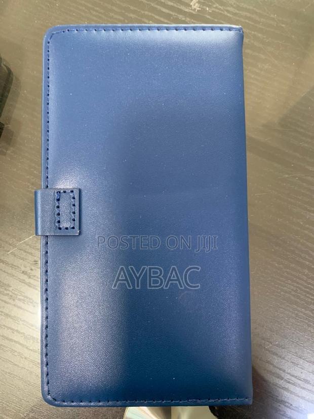 Premium A6 Business Notebook With Metal Lock – Blue Faux Leather photo 2