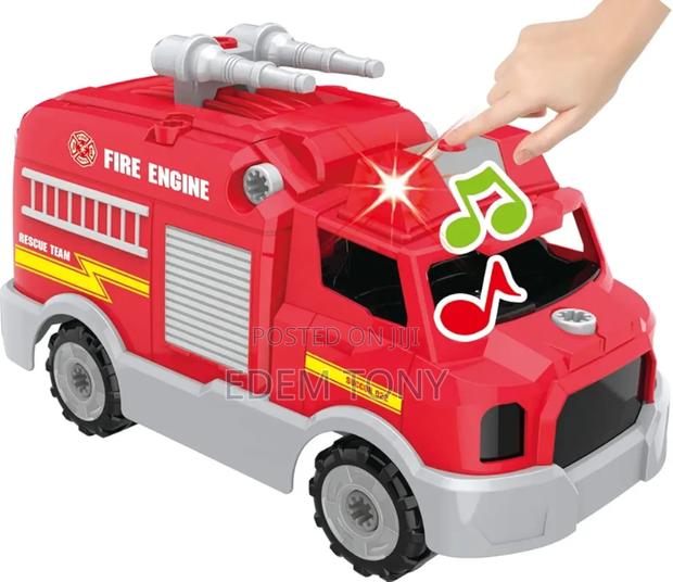 This Is a Take-Apart Toy Fire Engine for Children photo 2