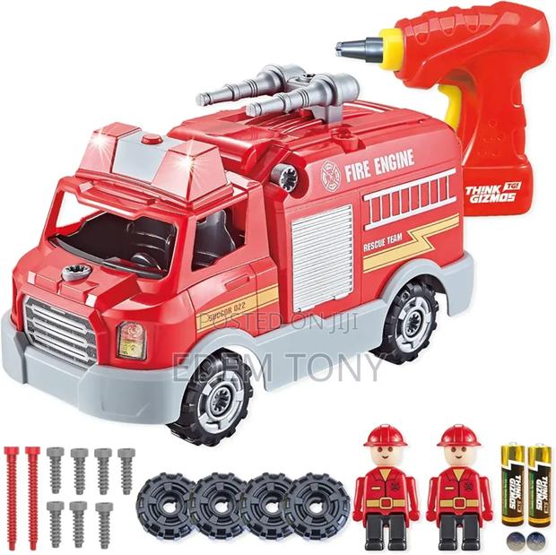This Is a Take-Apart Toy Fire Engine for Children photo 5