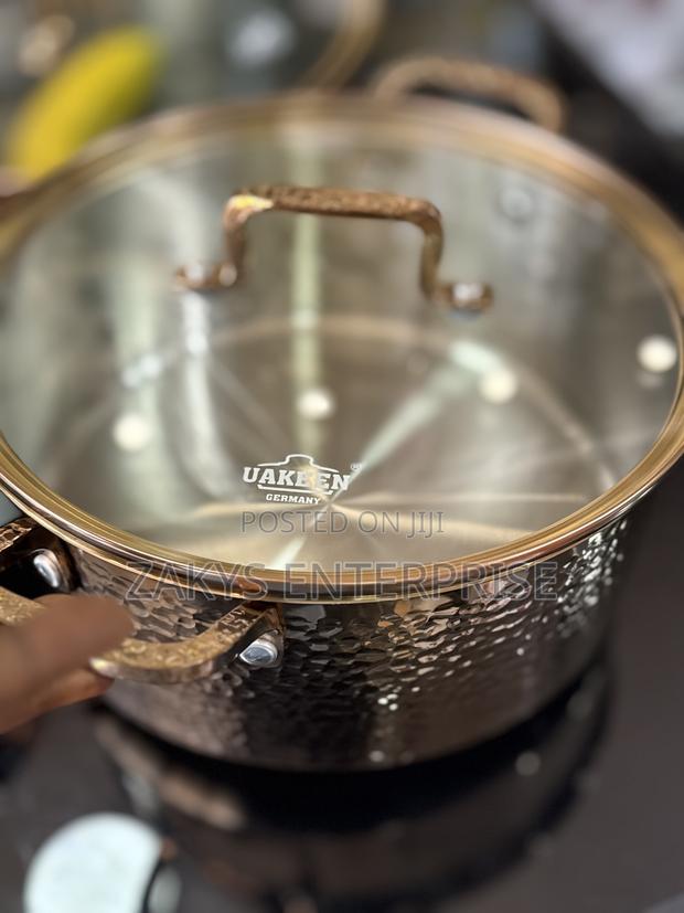 Uakeen Bronze Stainless Steel Cookware 8pcs photo 3