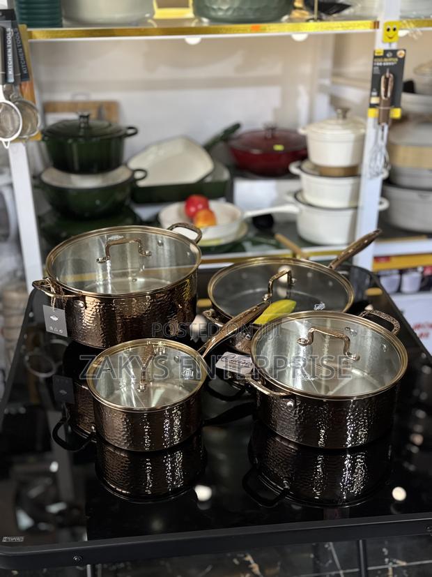Uakeen Bronze Stainless Steel Cookware 8pcs photo 2