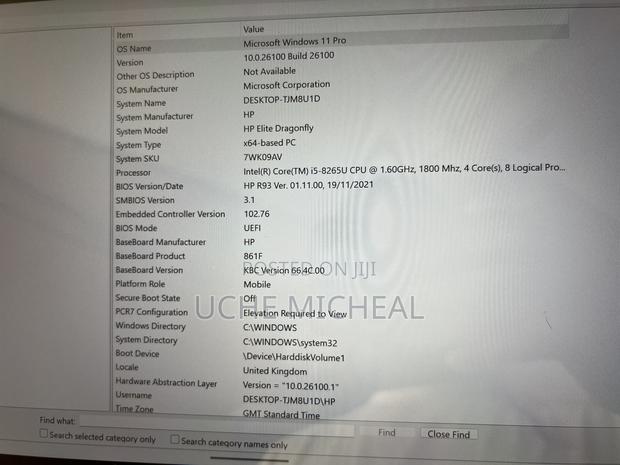 Laptop HP Elite Dragonfly G3 8GB Intel Xeon SSD 256GB photo 3