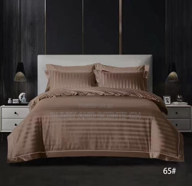 6 PCS Plain Stripes Cotton Bedsheets photo 4