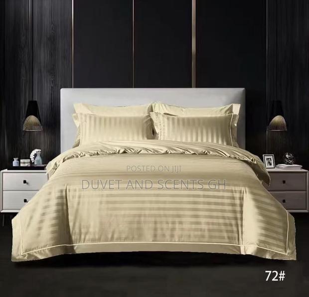 6 PCS Plain Stripes Cotton Bedsheets photo 2