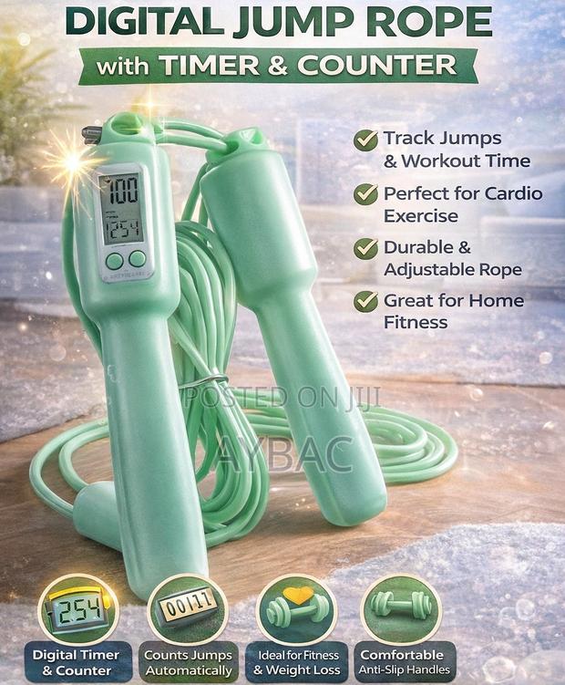 Digital Jump Rope With Timer Counter – Fitness Skipping Rope photo 2