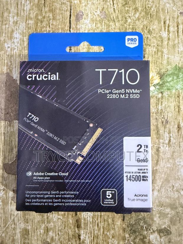 Crucial T710 Pcie Gen5 Nvme 2tb Ssd, Up to 14,900 Mb/S