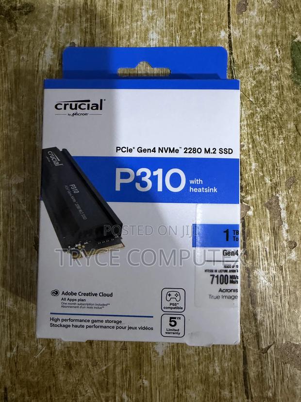 Crucial P310 2280 1tb Pcie Gen4 Nvme Gaming Ps5 SSD Up to 7,100mb/S