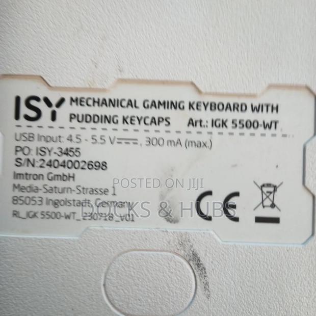 Isy Igk-5500-Wt Gaming Keyboard Mechanical Wired White photo 6