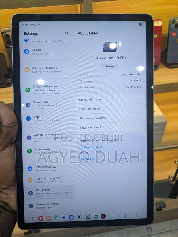 New Samsung Galaxy Tab S9 FE+ 128 GB Gray photo 5