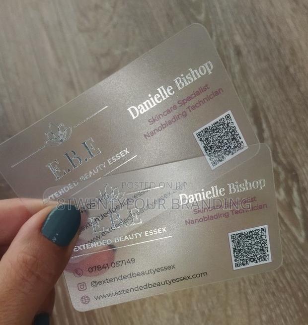 Flexible Luxury Pvc Transparent Cards (Call Cards 100pieces)