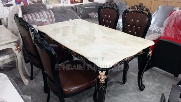 6 Chairs Marble Dinning Table