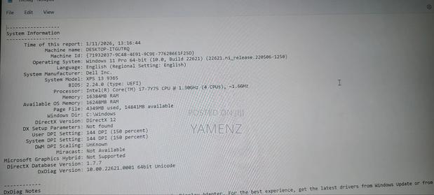 Laptop Dell XPS 13 (9365) 16GB Intel Core I7 SSD 512GB photo 7