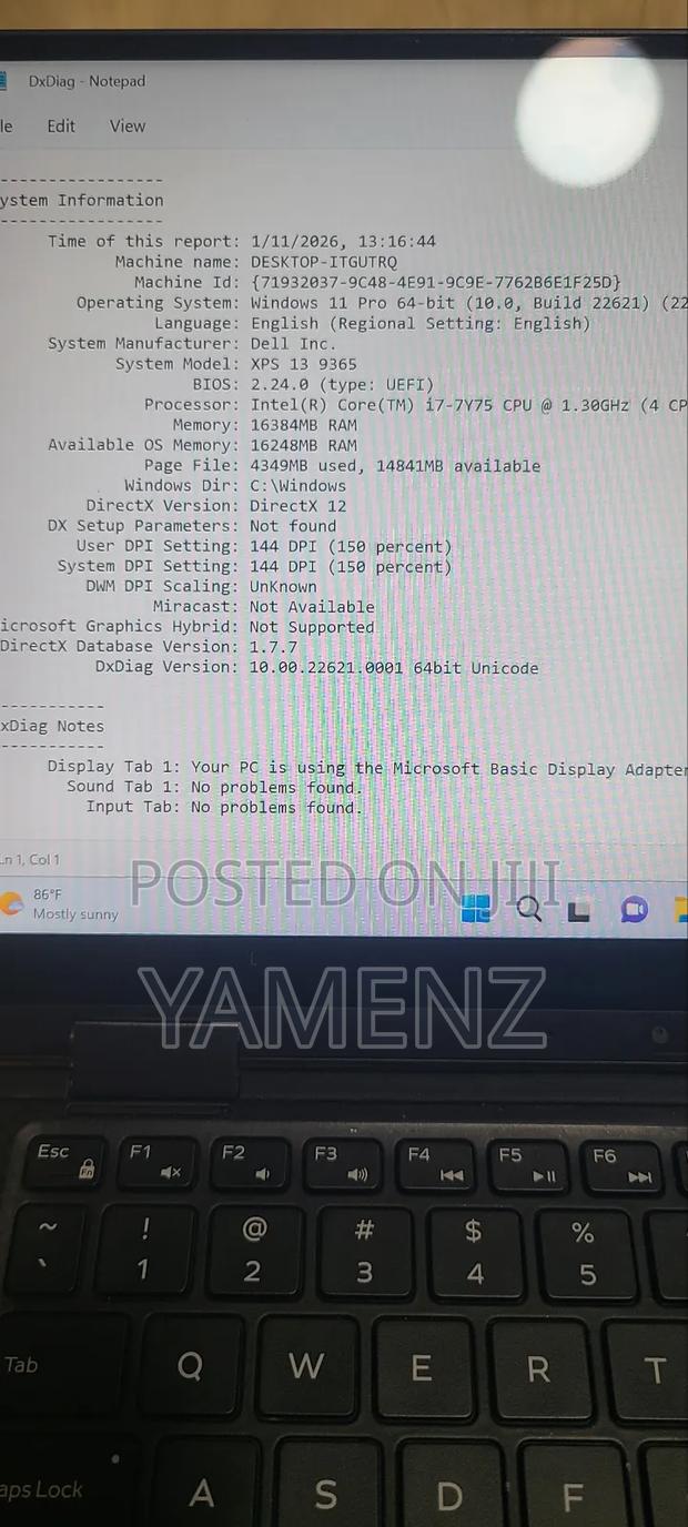 Laptop Dell XPS 13 (9365) 16GB Intel Core I7 SSD 512GB photo 8
