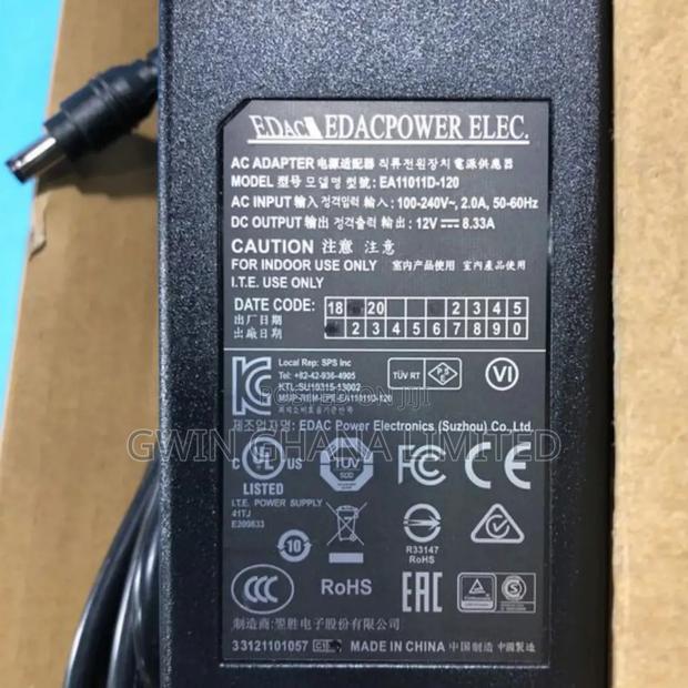 Edac Ea11011d Power Adapter Dc 100 W, 12 V, 8.33 A