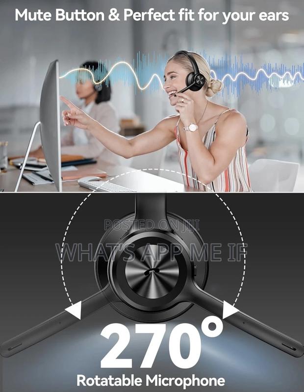 Tecknet Bluetooth Headset Wireless Microphone Noise Canceling, 50h photo 4