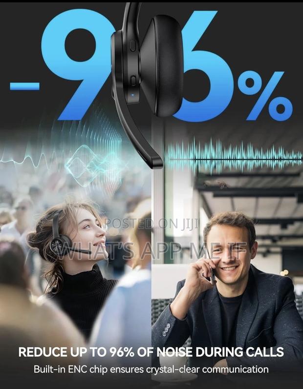 Tecknet Bluetooth Headset Wireless Microphone Noise Canceling, 50h photo 2