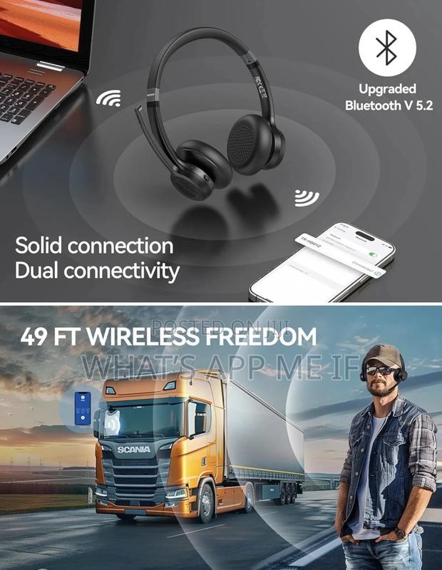Tecknet Bluetooth Headset Wireless Microphone Noise Canceling, 50h photo 5