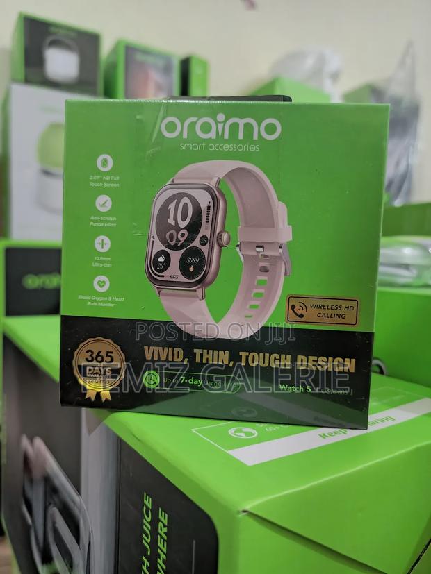 Oraimo Watch 5 2.01" Hd Panda Glass 1atm Smart Watch - Sunset Pink