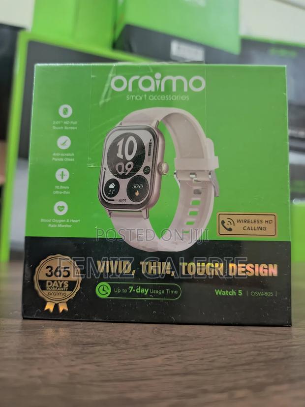 Oraimo Watch 5 2.01" Hd Panda Glass 1atm Smart Watch - Sunset Pink photo 2