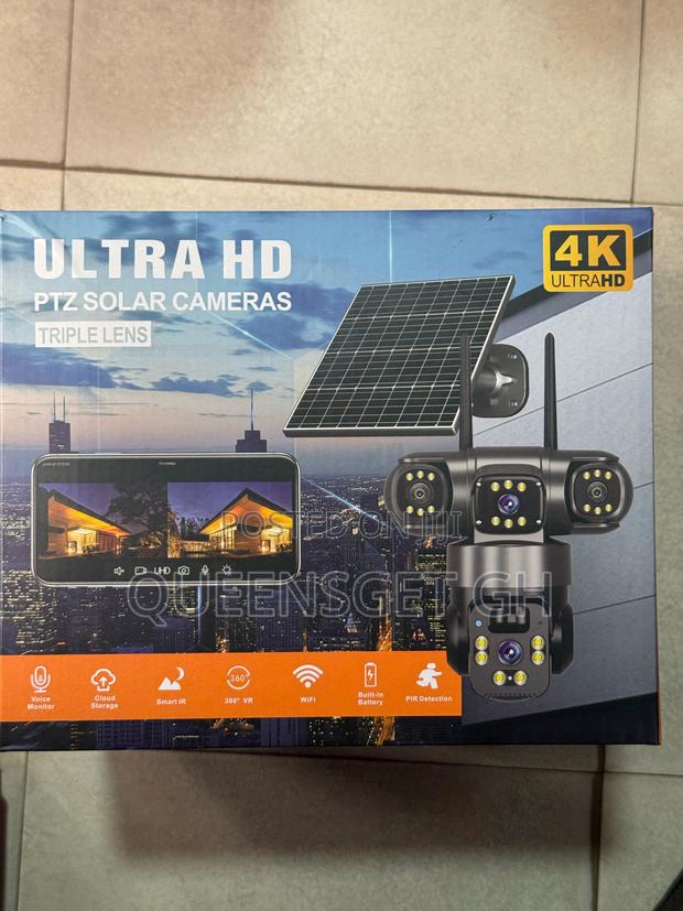 3 Camera Lens 4g Solar Surveillance CCTV Camera Take All Networks photo 2