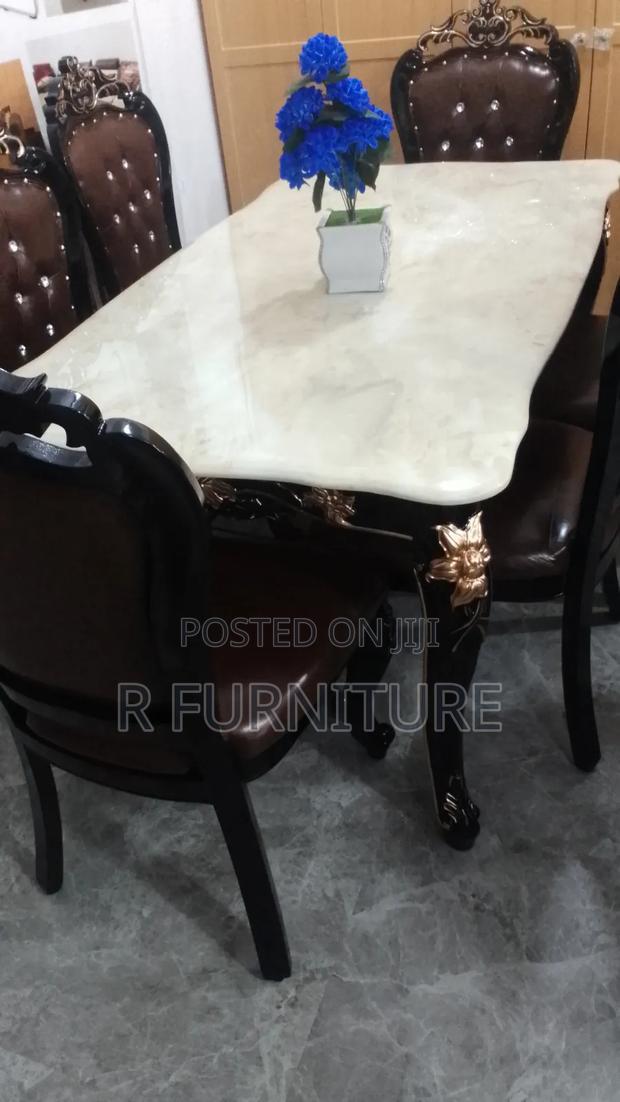 Dining Marble Table and Chairs Glasstop
