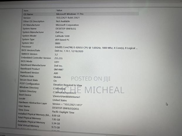 Laptop Dell Latitude 5501 8GB Intel Core I5 SSD 256GB photo 4