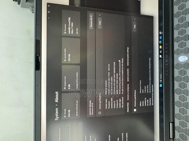 Laptop Dell Alienware M16 R2 16GB Intel Core Ultra 7 SSD 1T photo 6